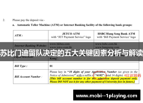 苏比门迪留队决定的五大关键因素分析与解读